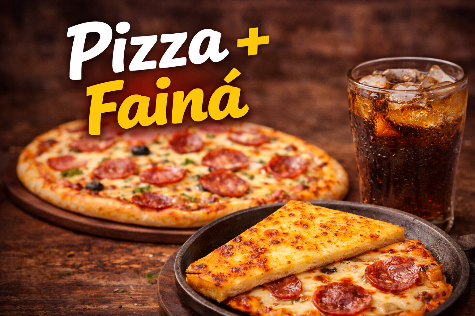 Imagen referencial a promo pizza con fainá